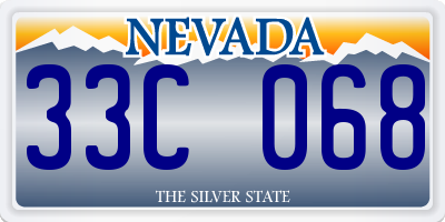 NV license plate 33C068