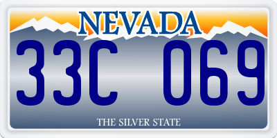 NV license plate 33C069