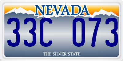 NV license plate 33C073