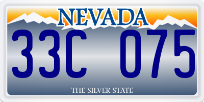 NV license plate 33C075
