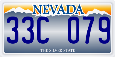 NV license plate 33C079