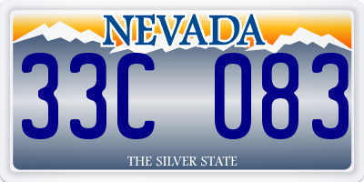NV license plate 33C083