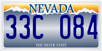 NV license plate 33C084