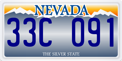 NV license plate 33C091