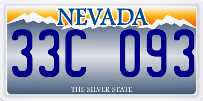 NV license plate 33C093