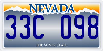 NV license plate 33C098