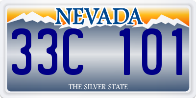 NV license plate 33C101