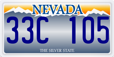 NV license plate 33C105