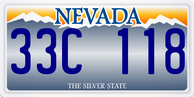 NV license plate 33C118