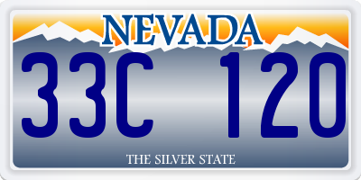NV license plate 33C120