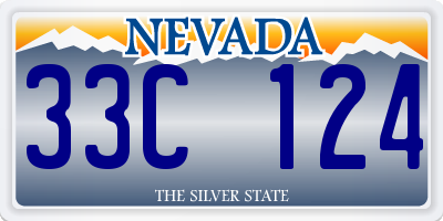 NV license plate 33C124