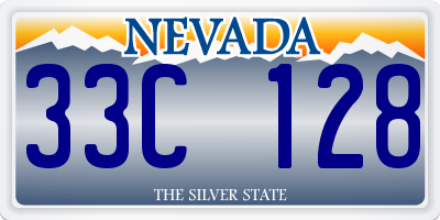 NV license plate 33C128