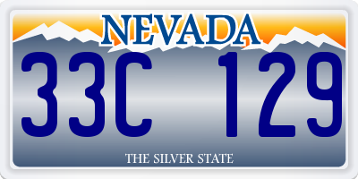 NV license plate 33C129