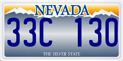 NV license plate 33C130