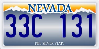 NV license plate 33C131