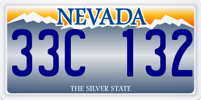 NV license plate 33C132