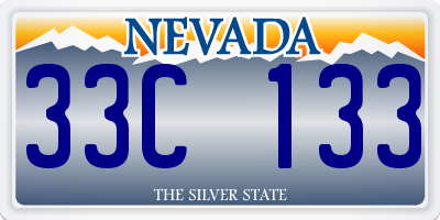 NV license plate 33C133