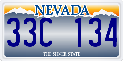 NV license plate 33C134
