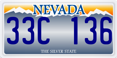 NV license plate 33C136
