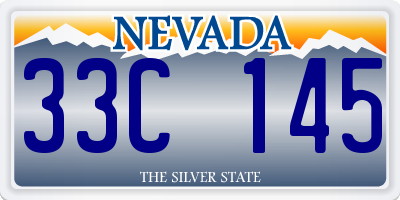 NV license plate 33C145