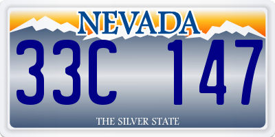 NV license plate 33C147