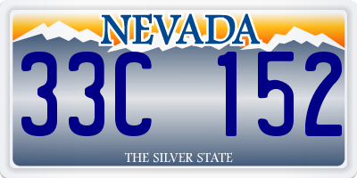 NV license plate 33C152