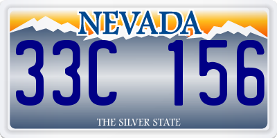 NV license plate 33C156