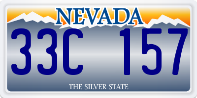 NV license plate 33C157