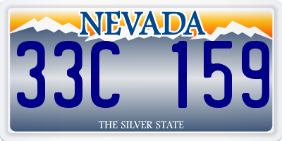 NV license plate 33C159