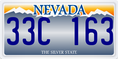 NV license plate 33C163
