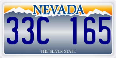 NV license plate 33C165