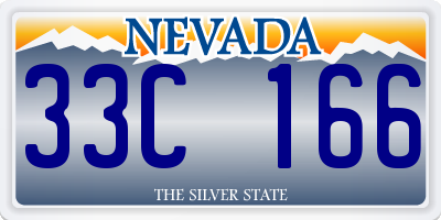 NV license plate 33C166