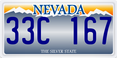 NV license plate 33C167