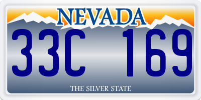 NV license plate 33C169