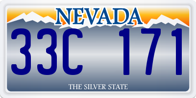 NV license plate 33C171