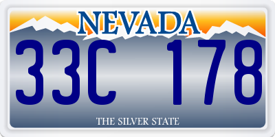 NV license plate 33C178