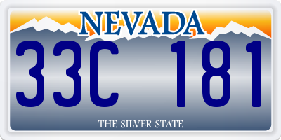 NV license plate 33C181