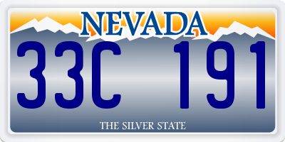 NV license plate 33C191