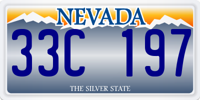 NV license plate 33C197
