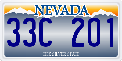 NV license plate 33C201