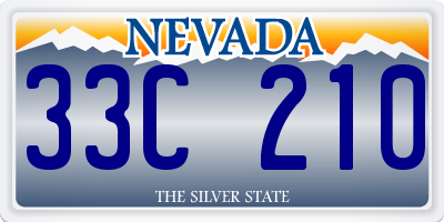 NV license plate 33C210