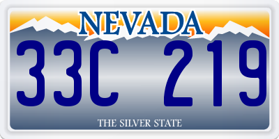 NV license plate 33C219