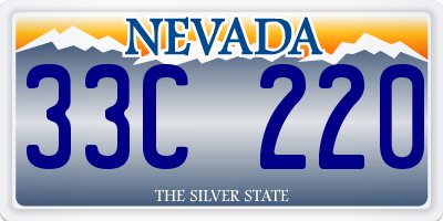 NV license plate 33C220