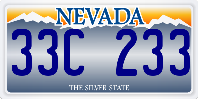 NV license plate 33C233