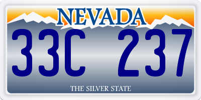 NV license plate 33C237
