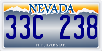 NV license plate 33C238