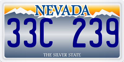NV license plate 33C239