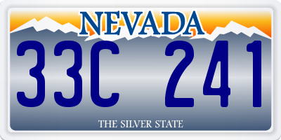 NV license plate 33C241