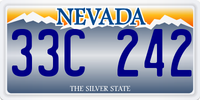 NV license plate 33C242