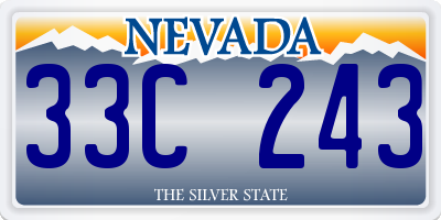 NV license plate 33C243